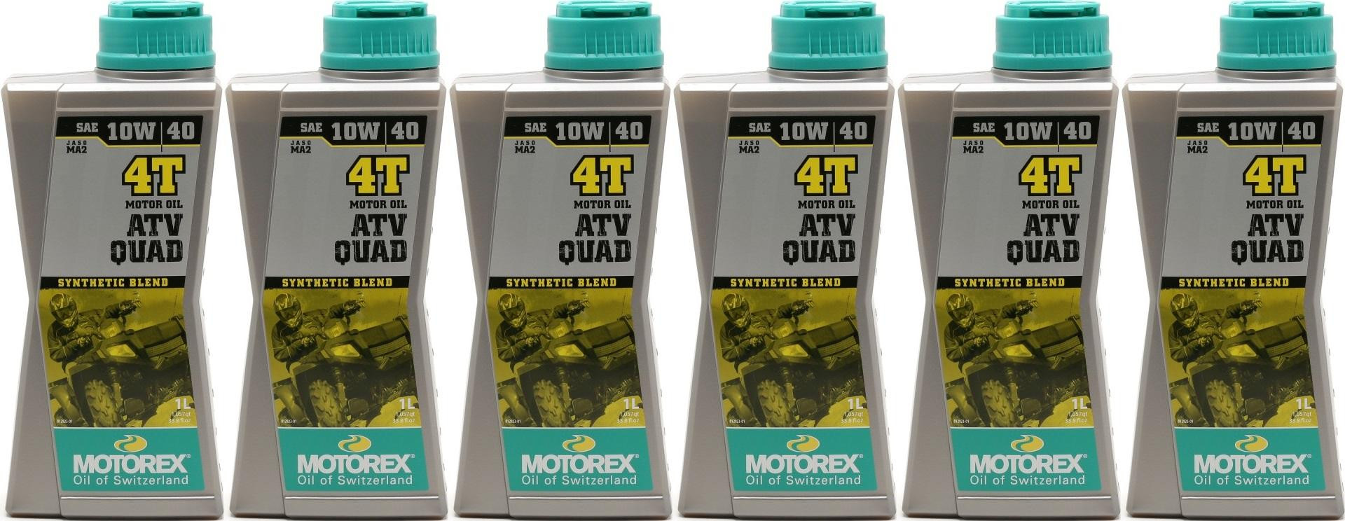 MOTOREX 4T ATV QUAD SAE 10W-40 Motorrad Motoröl 6x 1l = 6 Liter
