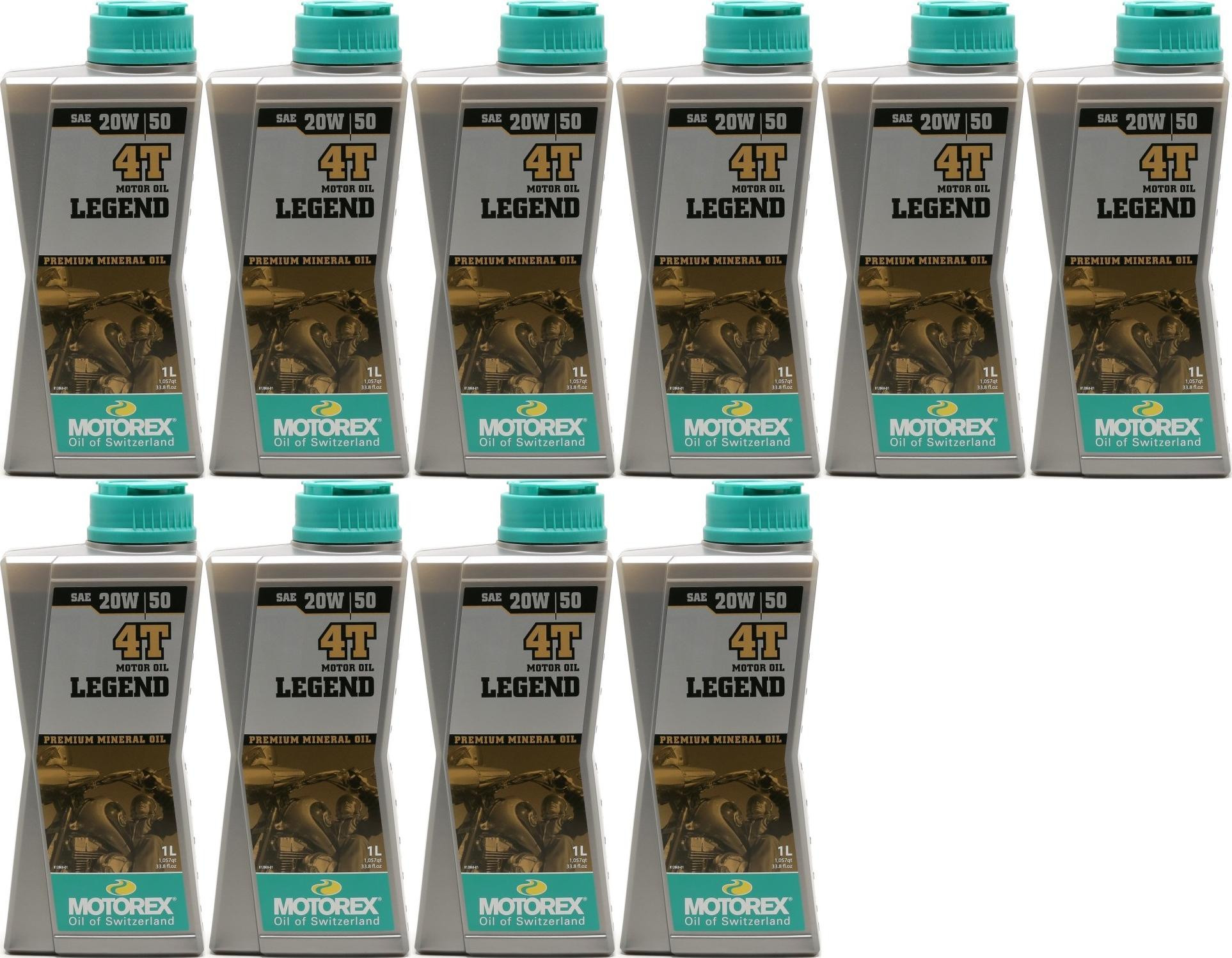 MOTOREX 4T Legend SAE 20W-50 Motorrad Motoröl 10x 1l = 10 Liter