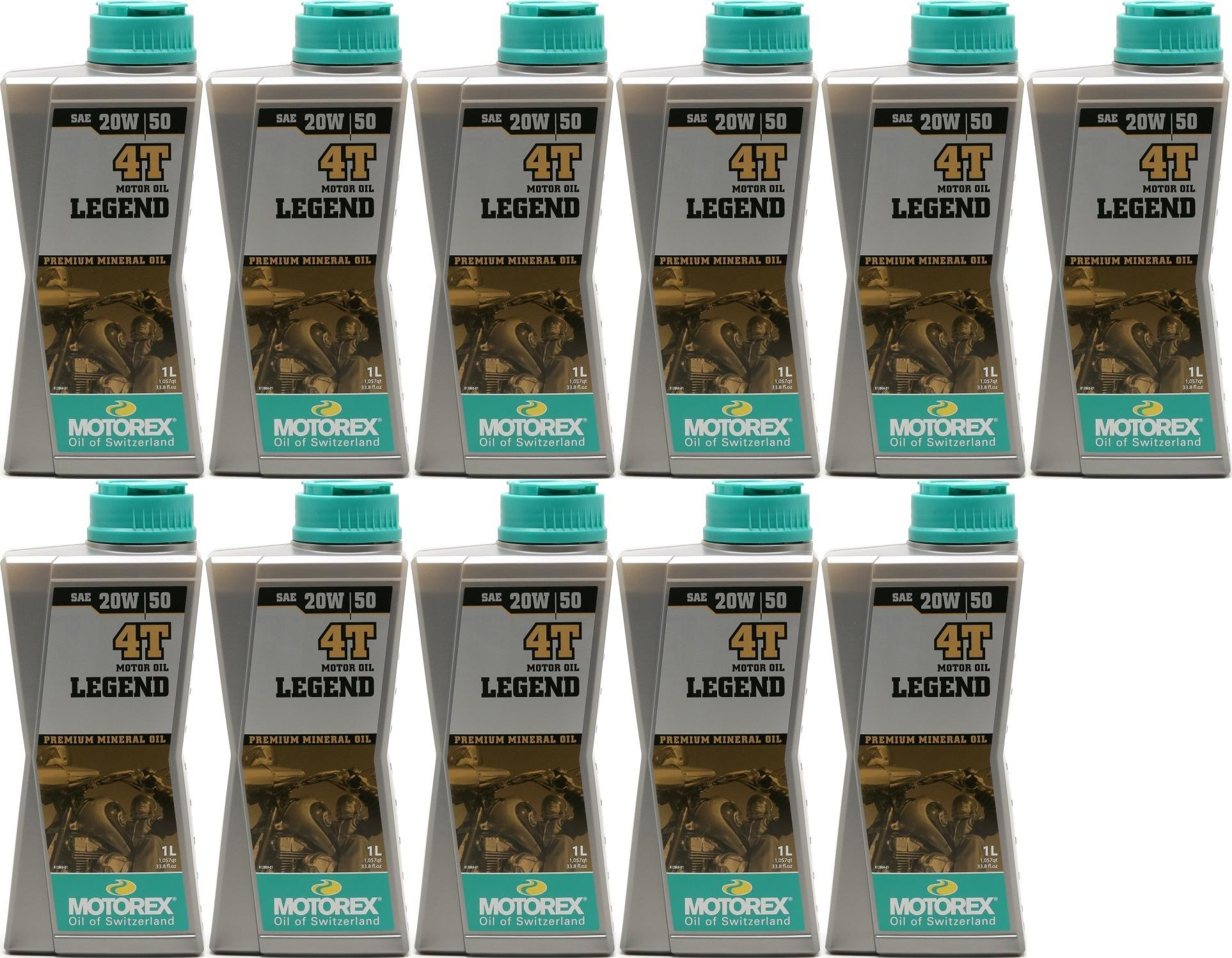 MOTOREX 4T Legend SAE 20W-50 Motorrad Motoröl 11x 1l = 11 Liter