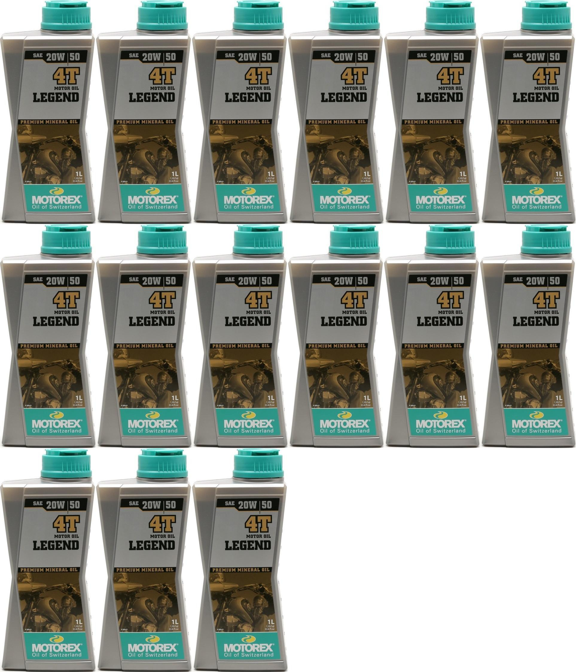 MOTOREX 4T Legend SAE 20W-50 Motorrad Motoröl 15x 1l = 15 Liter