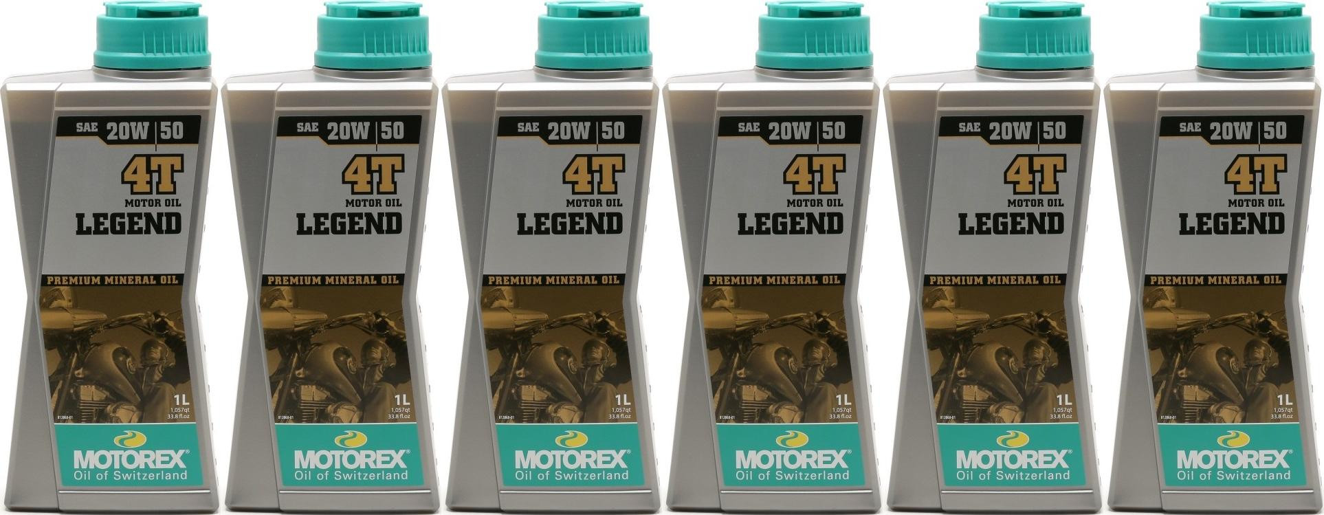 MOTOREX 4T Legend SAE 20W-50 Motorrad Motoröl 6x 1l = 6 Liter