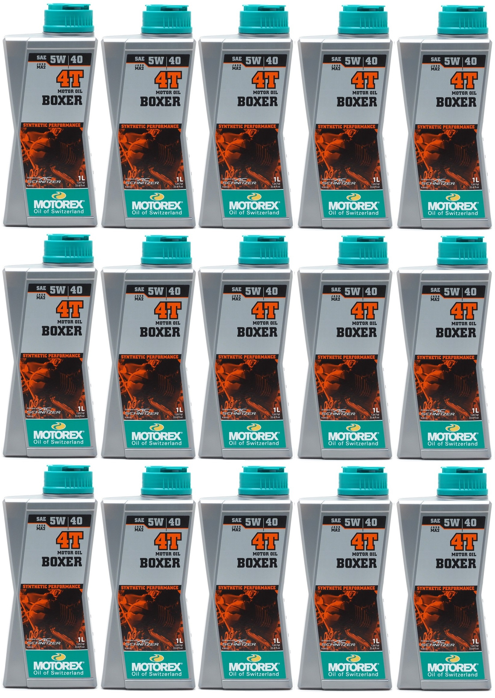 MOTOREX 4T Boxer SAE 5W-40 Motorrad Motoröl 15x 1l = 15 Liter