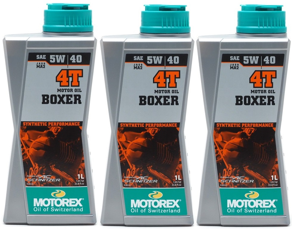 MOTOREX 4T Boxer SAE 5W-40 Motorrad Motoröl 3x 1l = 3 Liter
