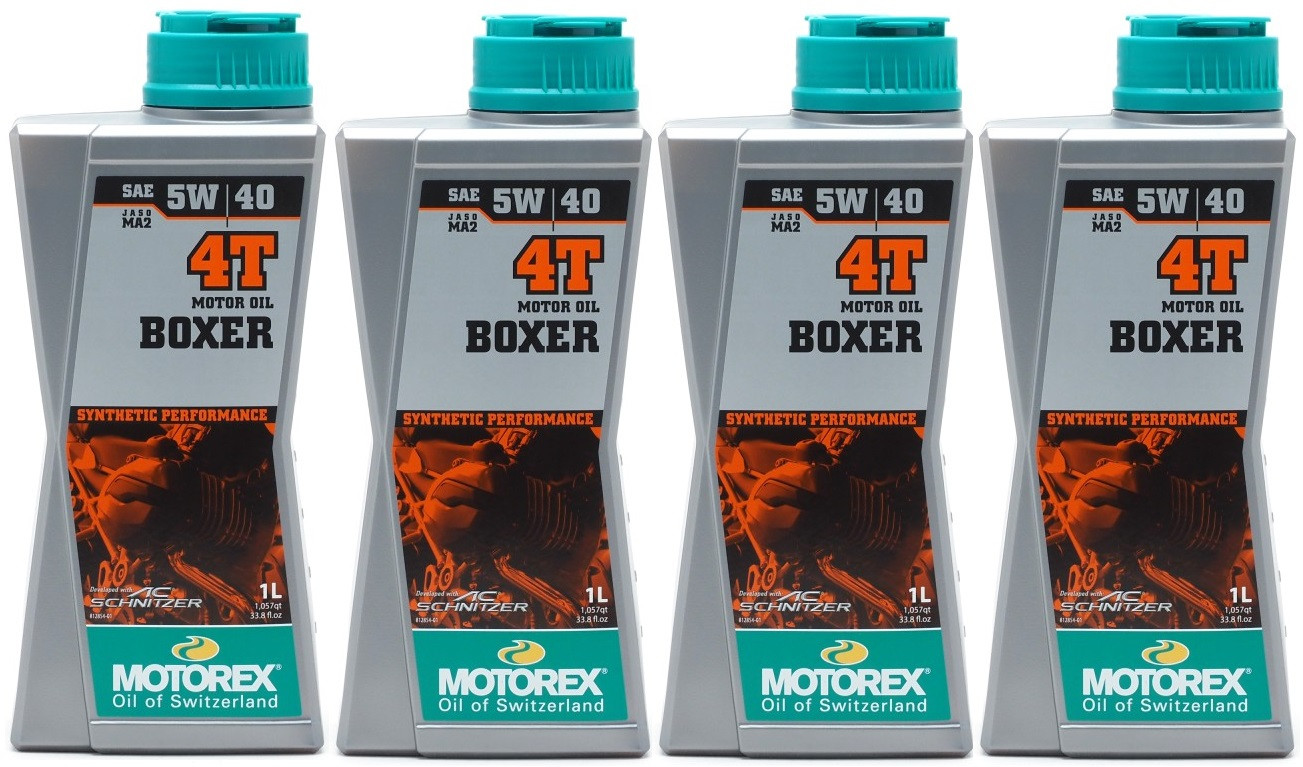 MOTOREX 4T Boxer SAE 5W-40 Motorrad Motoröl 4x 1l = 4 Liter