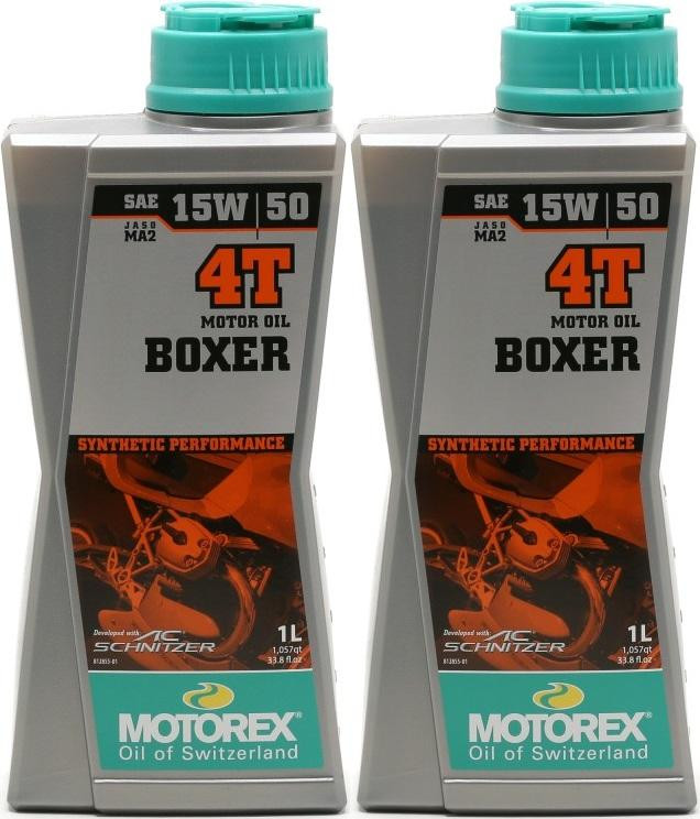 MOTOREX 4T Boxer SAE 15W-50 Motorrad Motoröl 2x 1l = 2 Liter