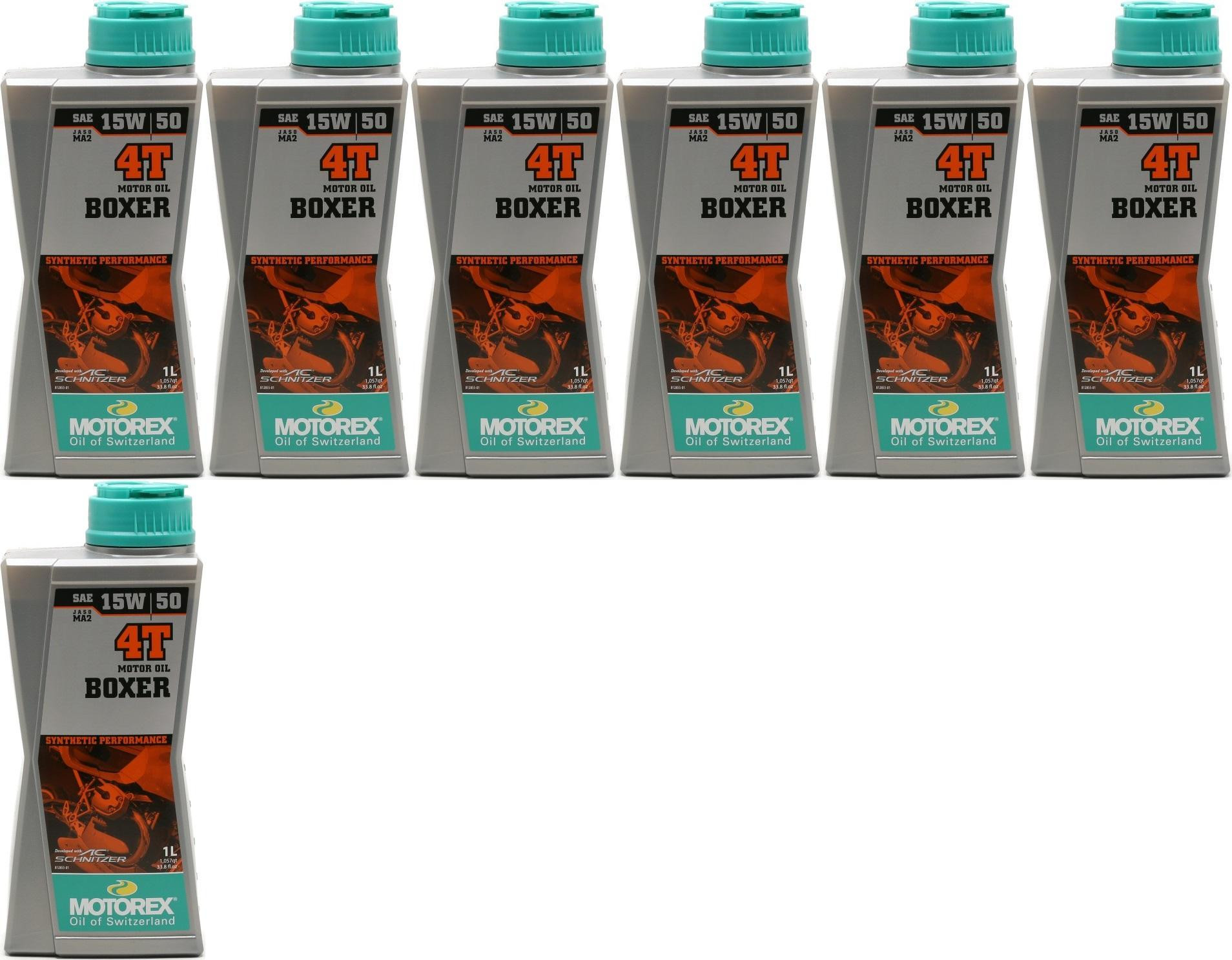 MOTOREX 4T Boxer SAE 15W-50 Motorrad Motoröl 7x 1l = 7 Liter