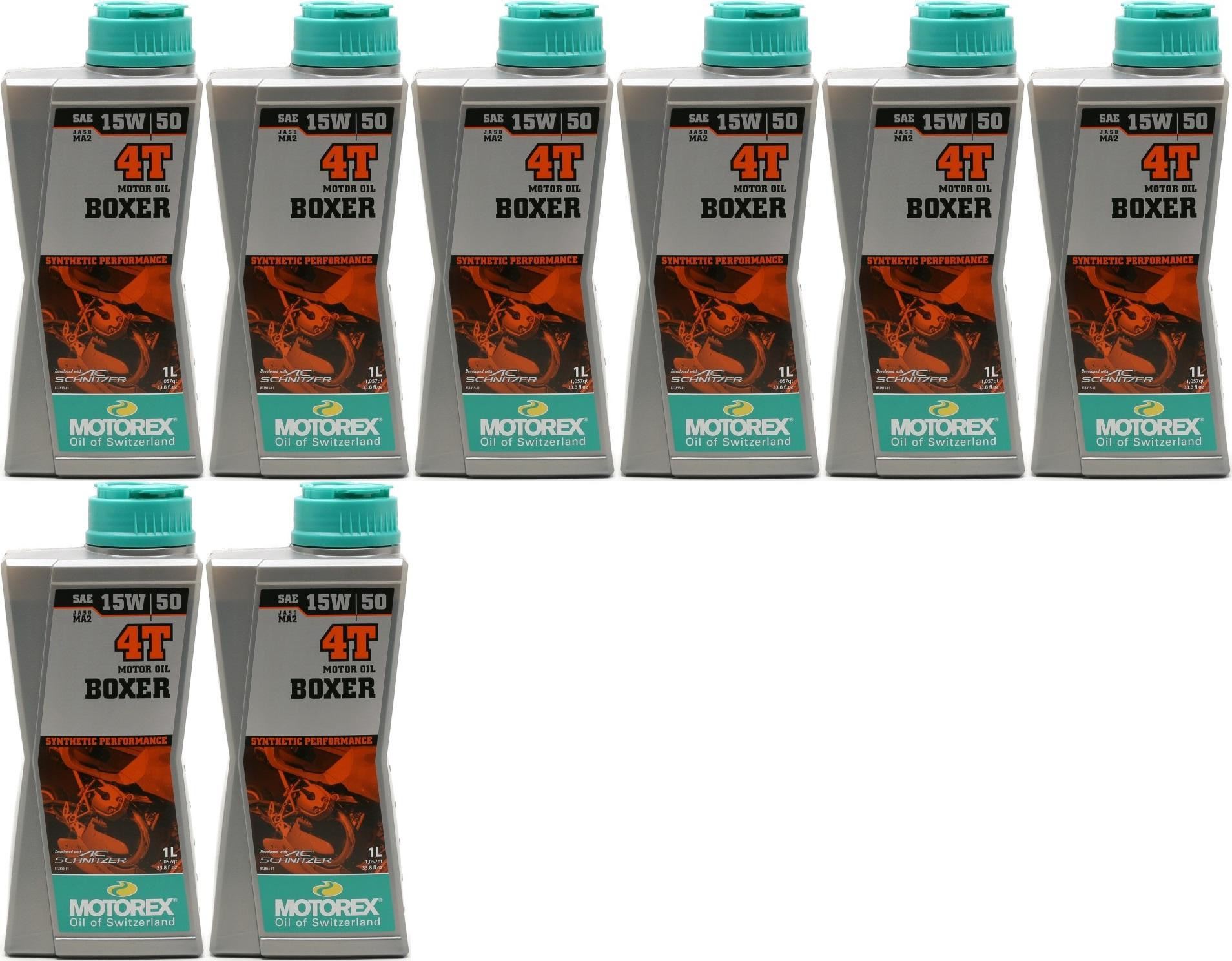 MOTOREX 4T Boxer SAE 15W-50 Motorrad Motoröl 8x 1l = 8 Liter