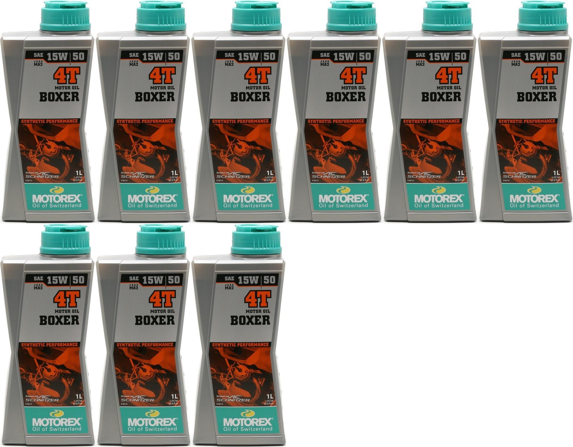MOTOREX 4T Boxer SAE 15W-50 Motorrad Motoröl 9x 1l = 9 Liter