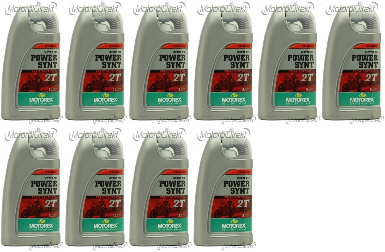 MOTOREX Power Synt 2T vollsynthetisches Motorrad Motoröl 10x 1l = 10 Liter