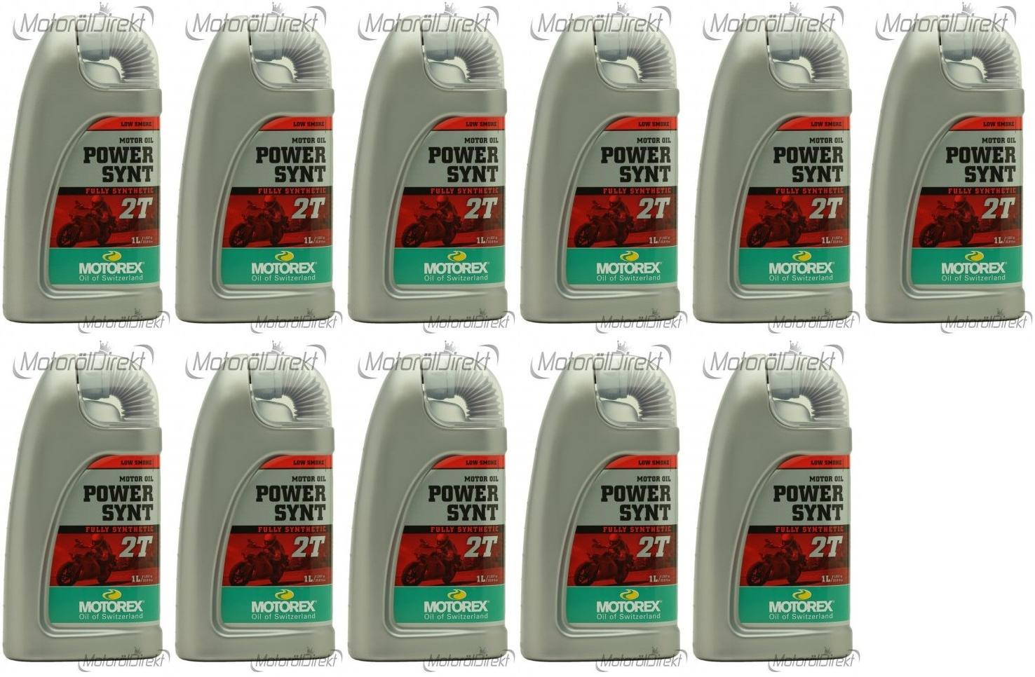 MOTOREX Power Synt 2T vollsynthetisches Motorrad Motoröl 11x 1l = 11 Liter