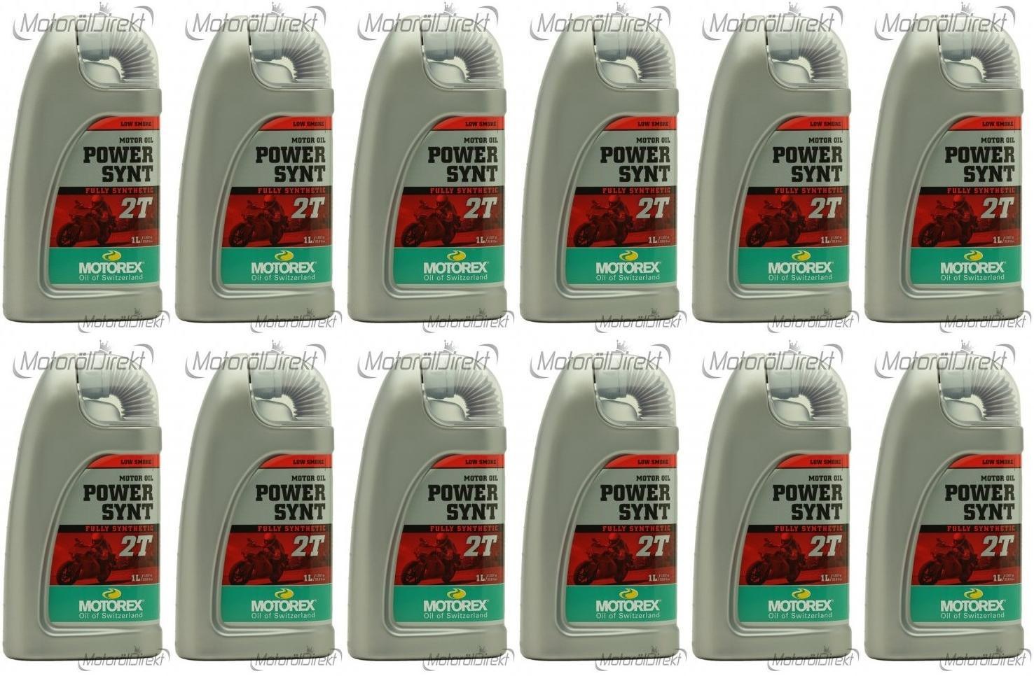 MOTOREX Power Synt 2T vollsynthetisches Motorrad Motoröl 12x 1l = 12 Liter