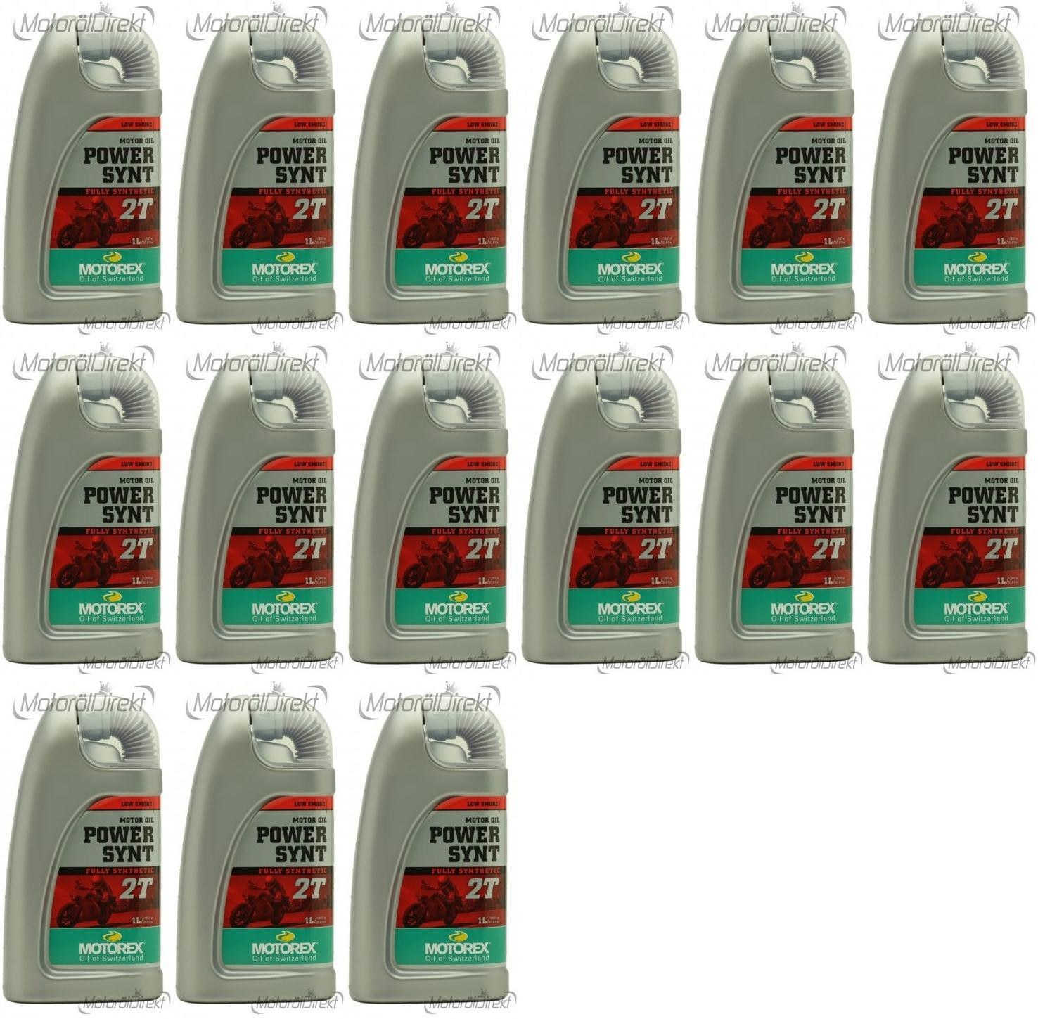 MOTOREX Power Synt 2T vollsynthetisches Motorrad Motoröl 15x 1l = 15 Liter