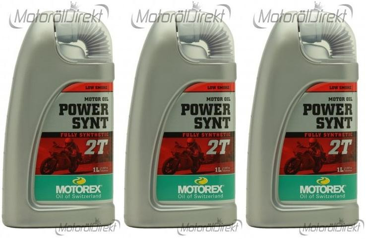 MOTOREX Power Synt 2T vollsynthetisches Motorrad Motoröl 3x 1l = 3 Liter