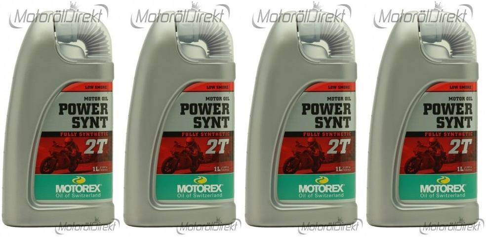 MOTOREX Power Synt 2T vollsynthetisches Motorrad Motoröl 4x 1l = 4 Liter