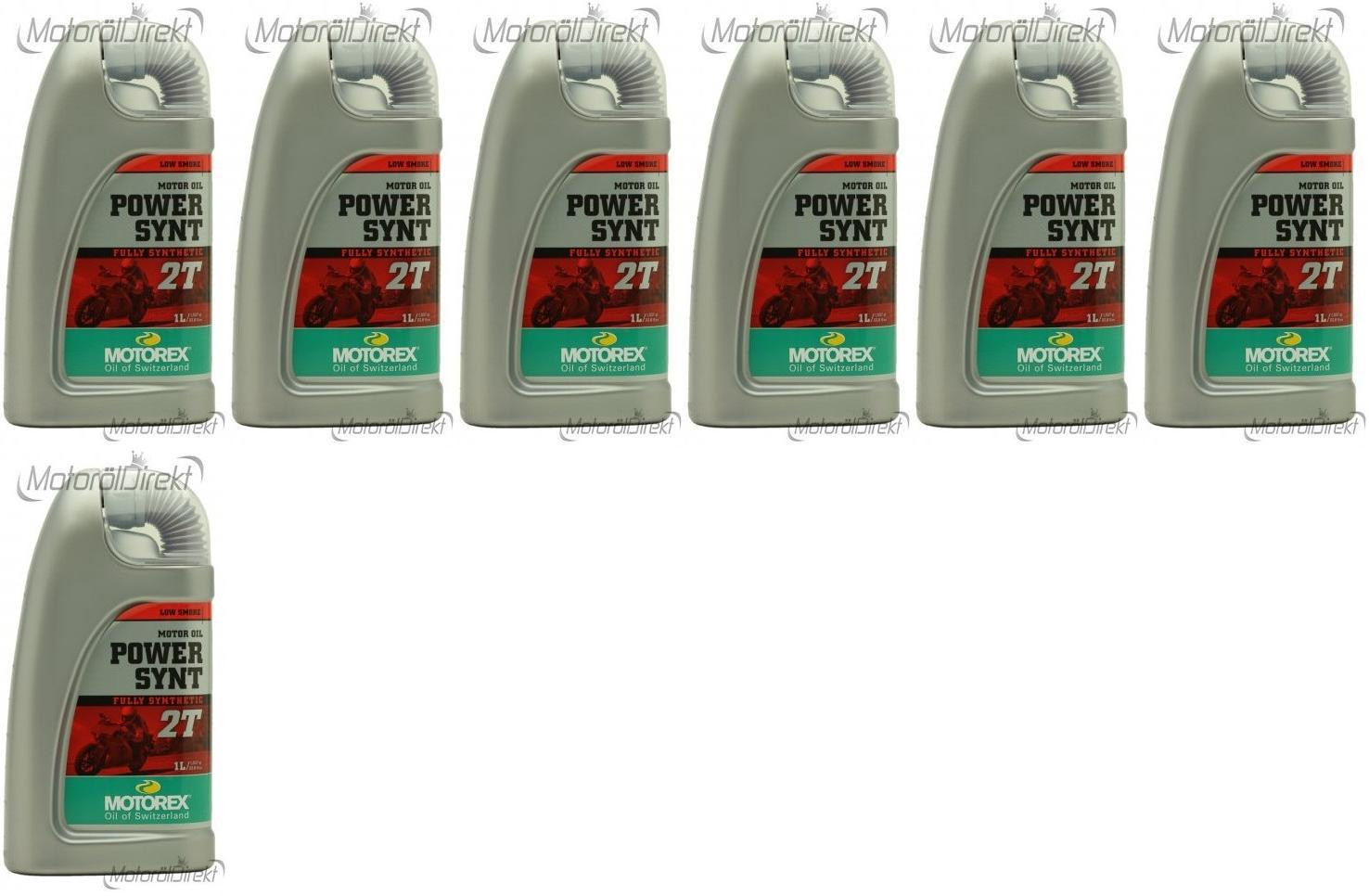 MOTOREX Power Synt 2T vollsynthetisches Motorrad Motoröl 7x 1l = 7 Liter