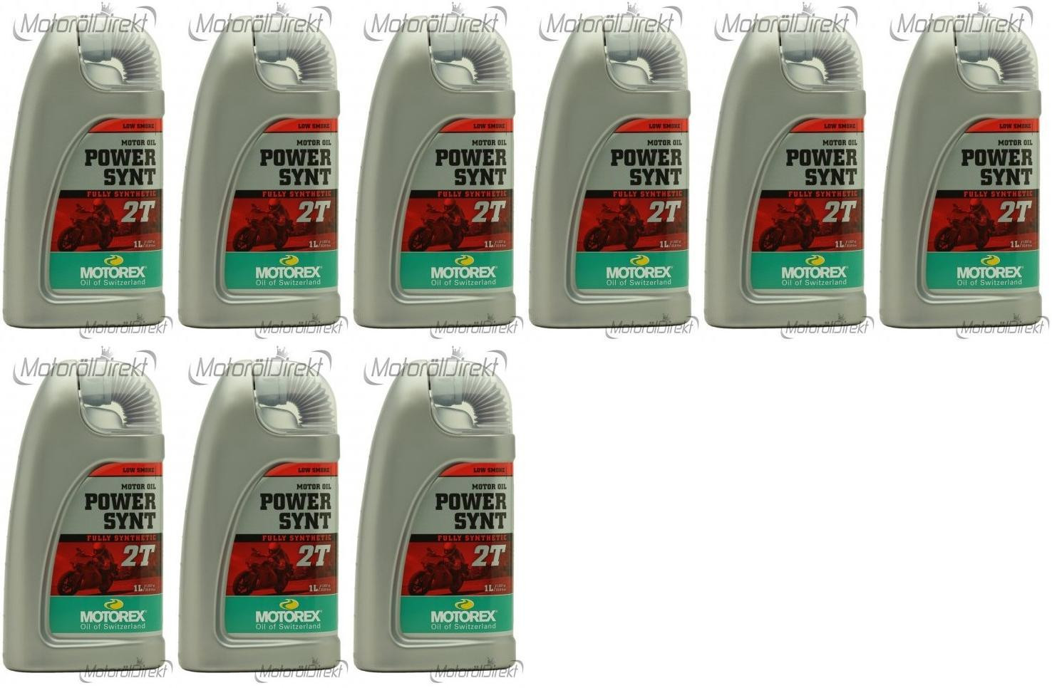 MOTOREX Power Synt 2T vollsynthetisches Motorrad Motoröl 9x 1l = 9 Liter