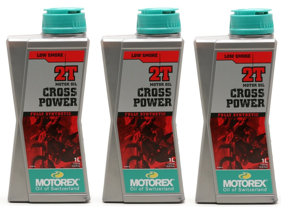 MOTOREX Cross Power 2T vollsynthetisches Motorrad Motoröl 3x 1l = 3 Liter