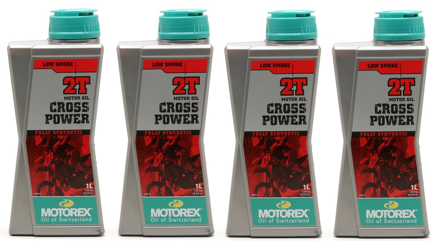 MOTOREX Cross Power 2T vollsynthetisches Motorrad Motoröl 4x 1l = 4 Liter