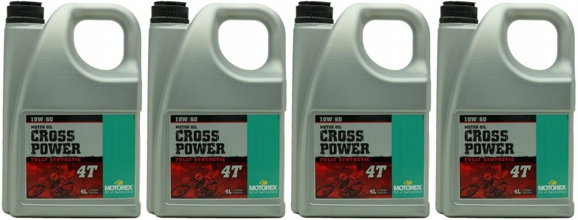 MOTOREX 4T Cross Power SAE 10W-60 Motorrad Motoröl 4x 4l = 16 Liter