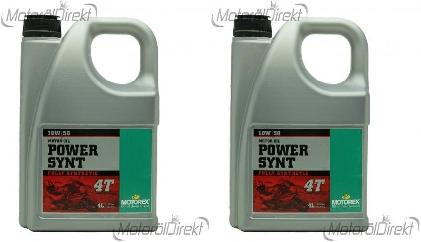 MOTOREX 4T Power Synt SAE 10W-50 Motorrad Motoröl 2x 4l = 8 Liter