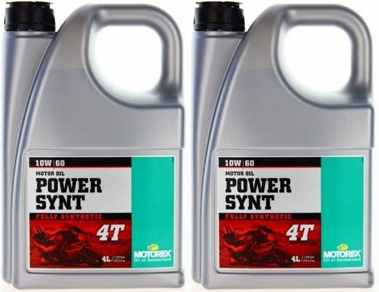 MOTOREX 4T Power Synt SAE 10W-60 Motorrad Motoröl 2x 4l = 8 Liter