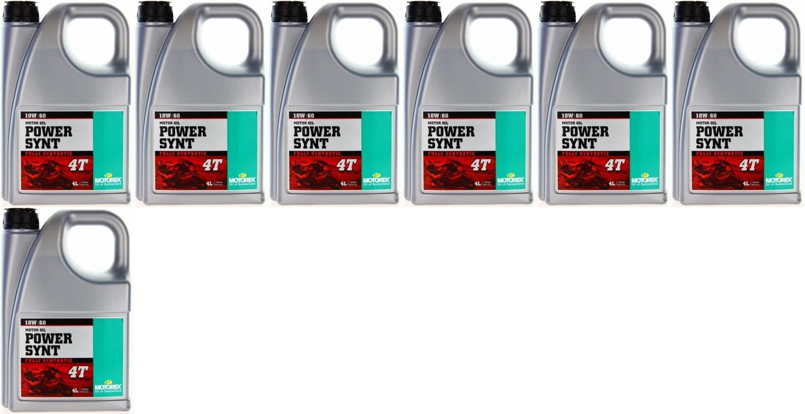 MOTOREX 4T Power Synt SAE 10W-60 Motorrad Motoröl 7x 4l = 28 Liter