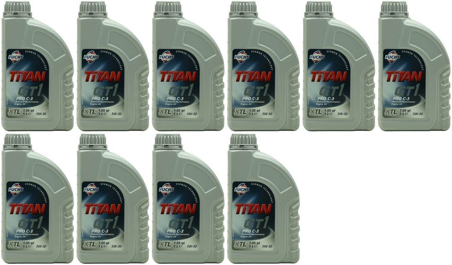 FUCHS TITAN GT1 Pro C-3 5W-30 Motoröl 10x 1l = 10 Liter