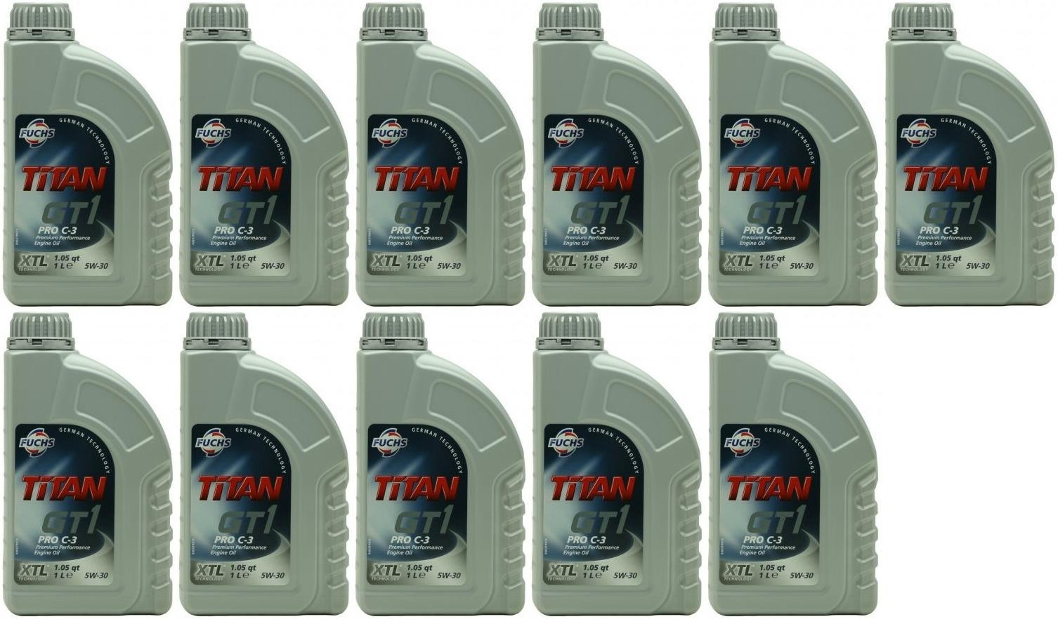 FUCHS TITAN GT1 Pro C-3 5W-30 Motoröl 11x 1l = 11 Liter
