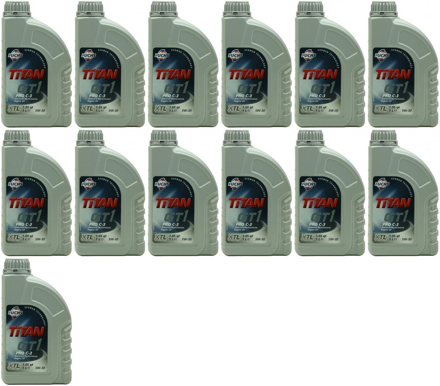 FUCHS TITAN GT1 Pro C-3 5W-30 Motoröl 13x 1l = 13 Liter