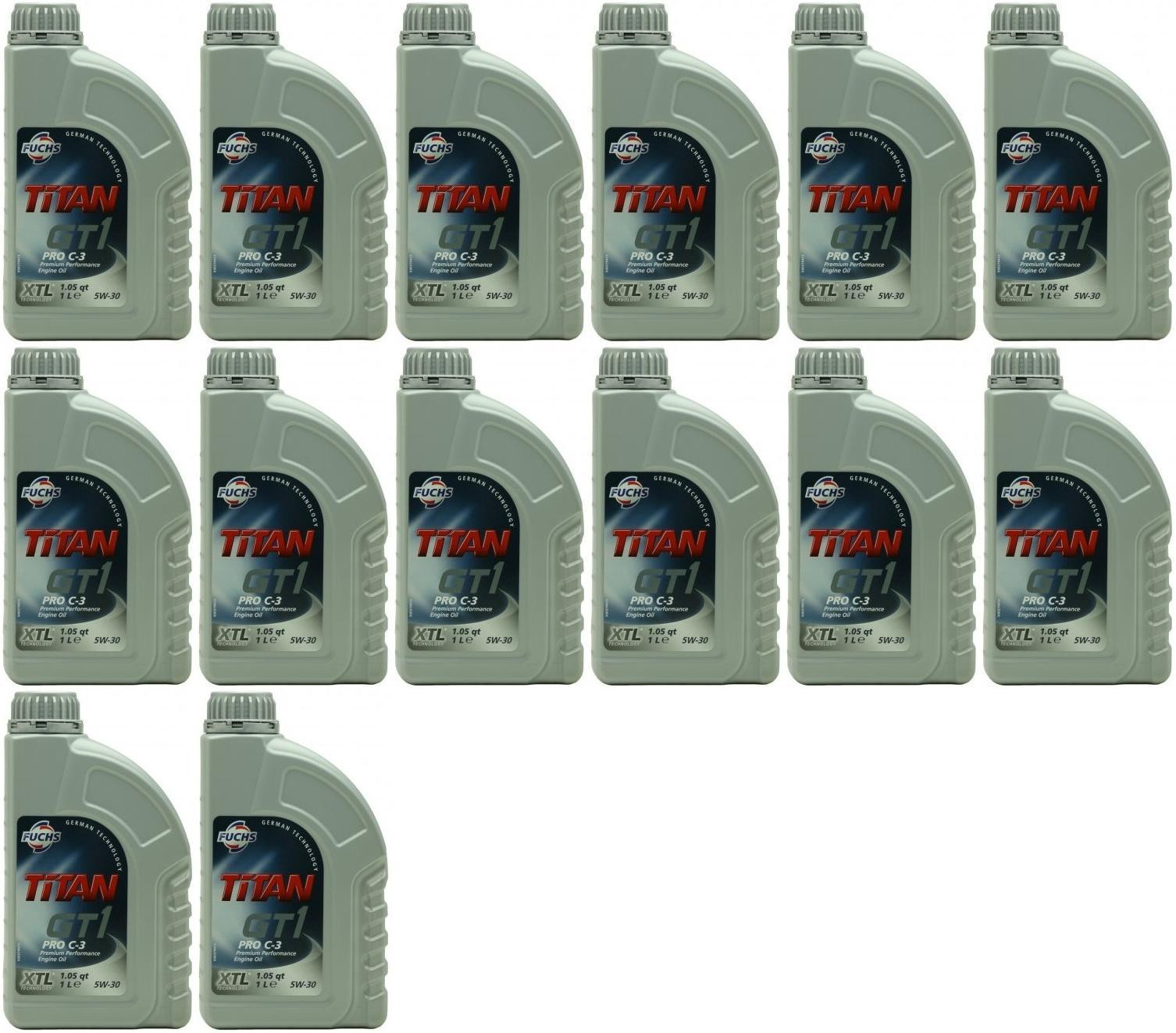 FUCHS TITAN GT1 Pro C-3 5W-30 Motoröl 14x 1l = 14 Liter
