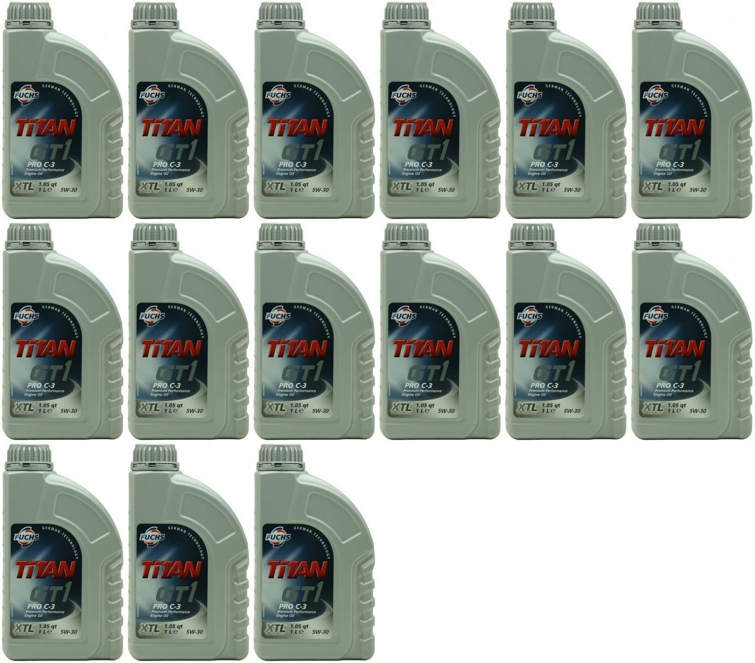 FUCHS TITAN GT1 Pro C-3 5W-30 Motoröl 15x 1l = 15 Liter
