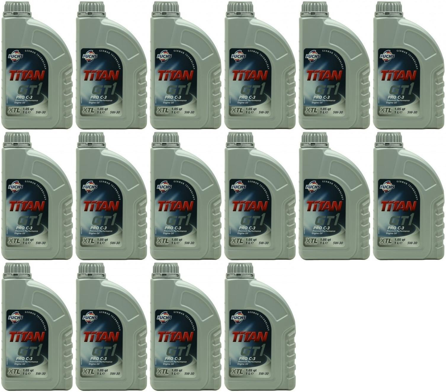 FUCHS TITAN GT1 Pro C-3 5W-30 Motoröl 16x 1l = 16 Liter