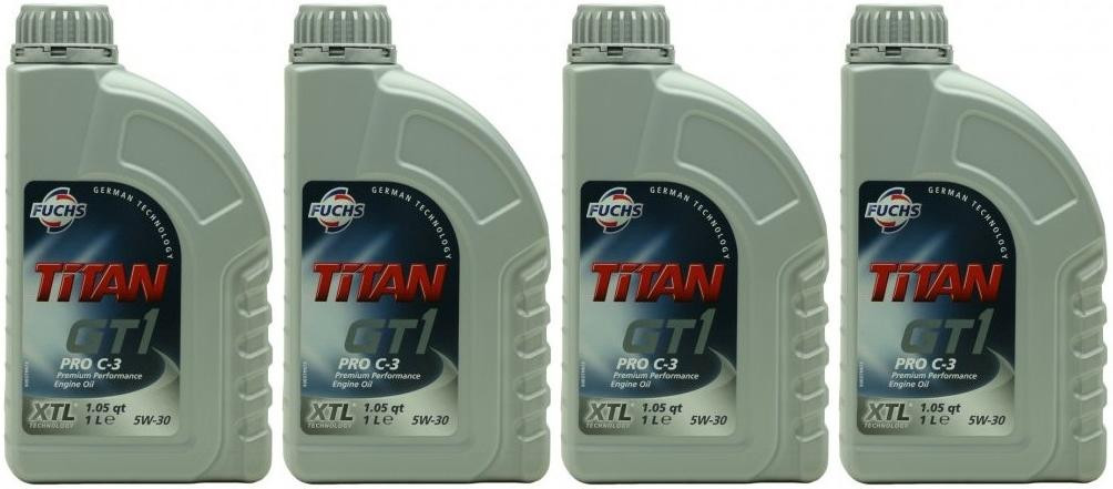 FUCHS TITAN GT1 Pro C-3 5W-30 Motoröl 4x 1l = 4 Liter