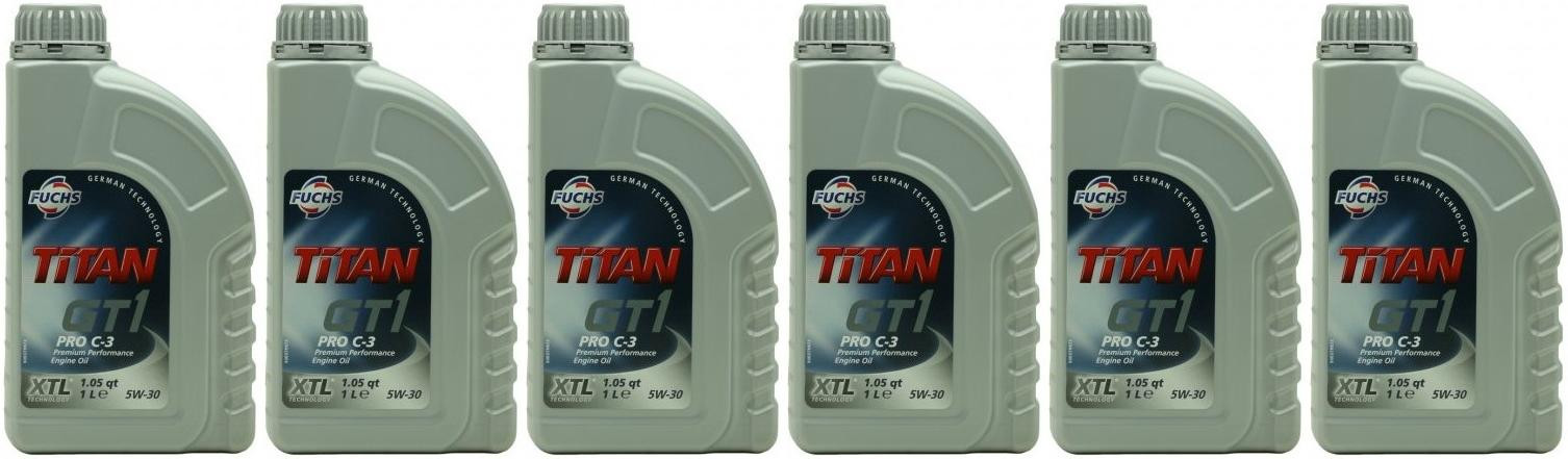 FUCHS TITAN GT1 Pro C-3 5W-30 Motoröl 6x 1l = 6 Liter
