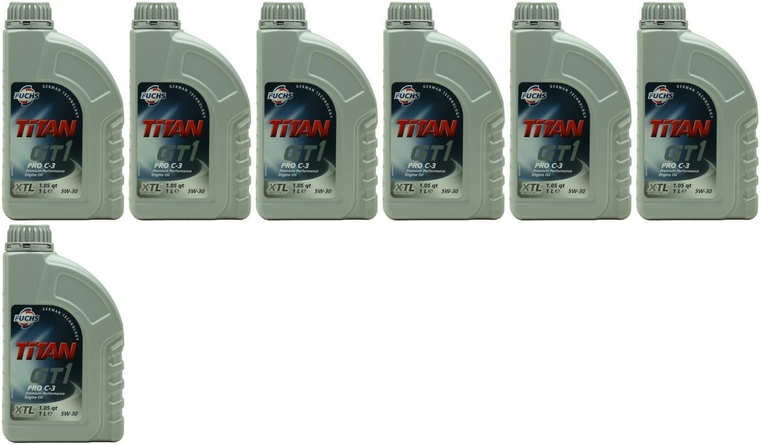 FUCHS TITAN GT1 Pro C-3 5W-30 Motoröl 7x 1l = 7 Liter