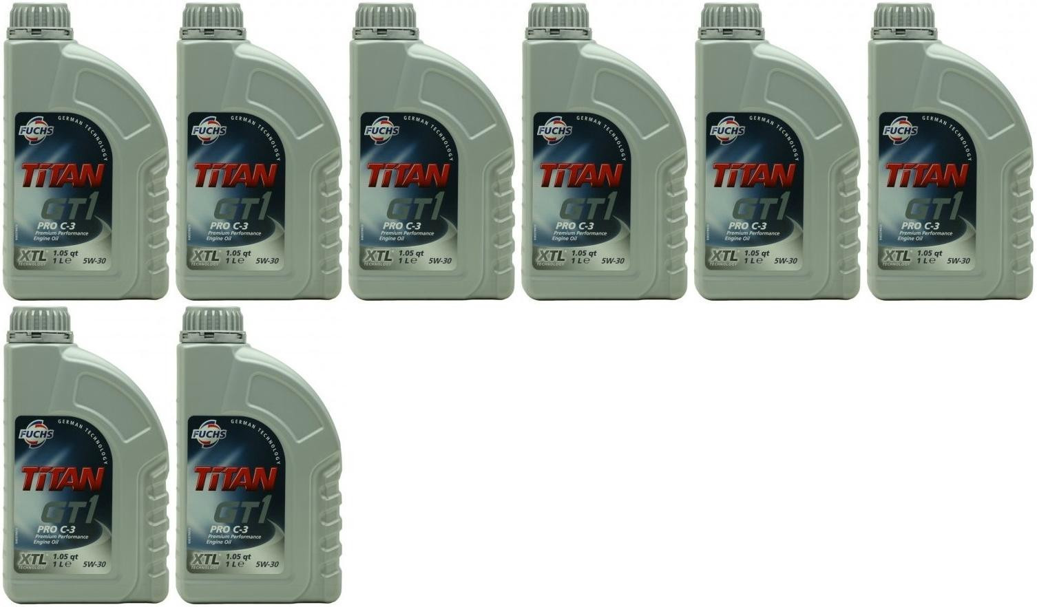 FUCHS TITAN GT1 Pro C-3 5W-30 Motoröl 8x 1l = 8 Liter
