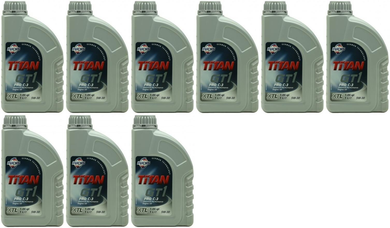 FUCHS TITAN GT1 Pro C-3 5W-30 Motoröl 9x 1l = 9 Liter