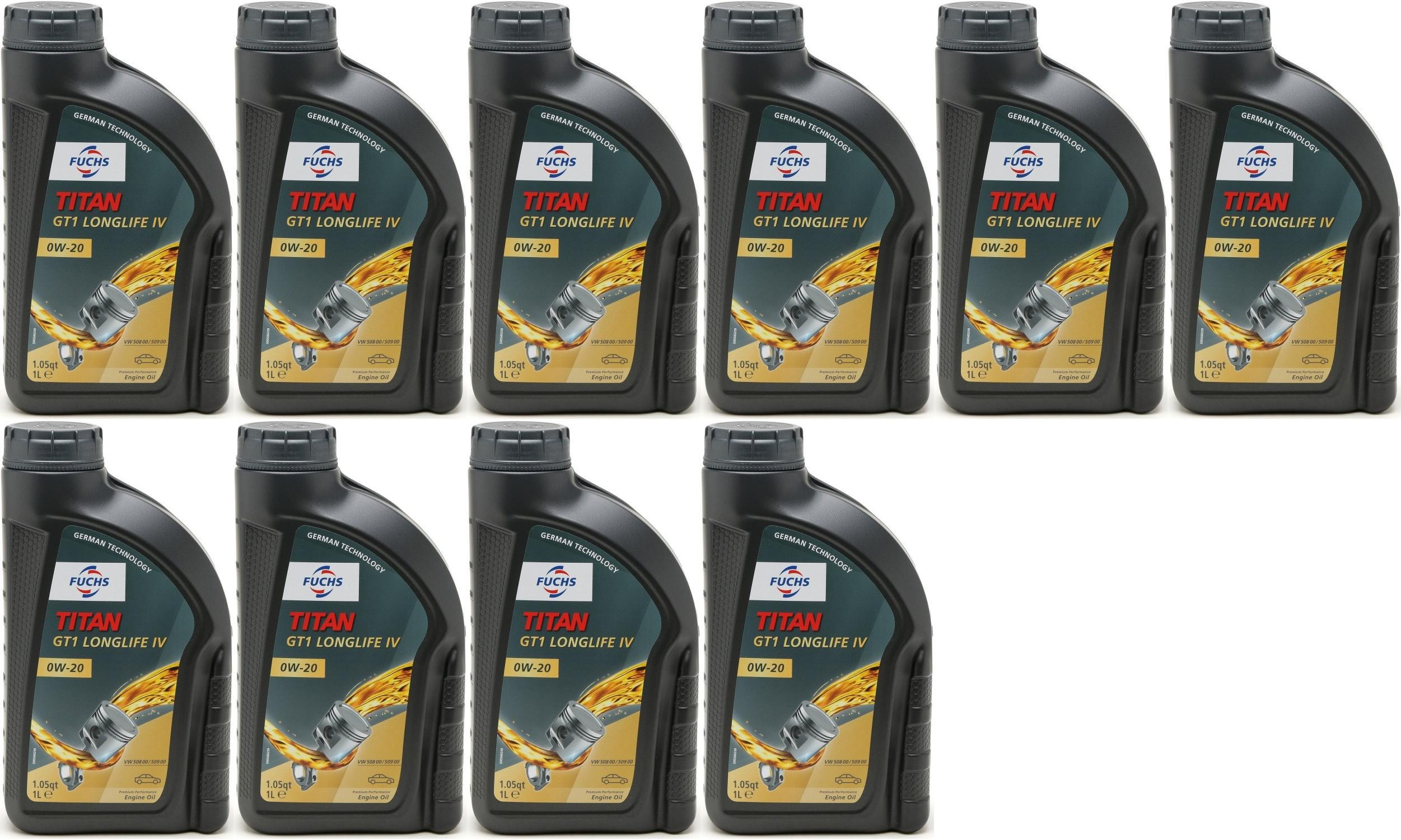FUCHS TITAN GT1 LONGLIFE IV SAE 0W-20 Motoröl 10x 1l = 10 Liter