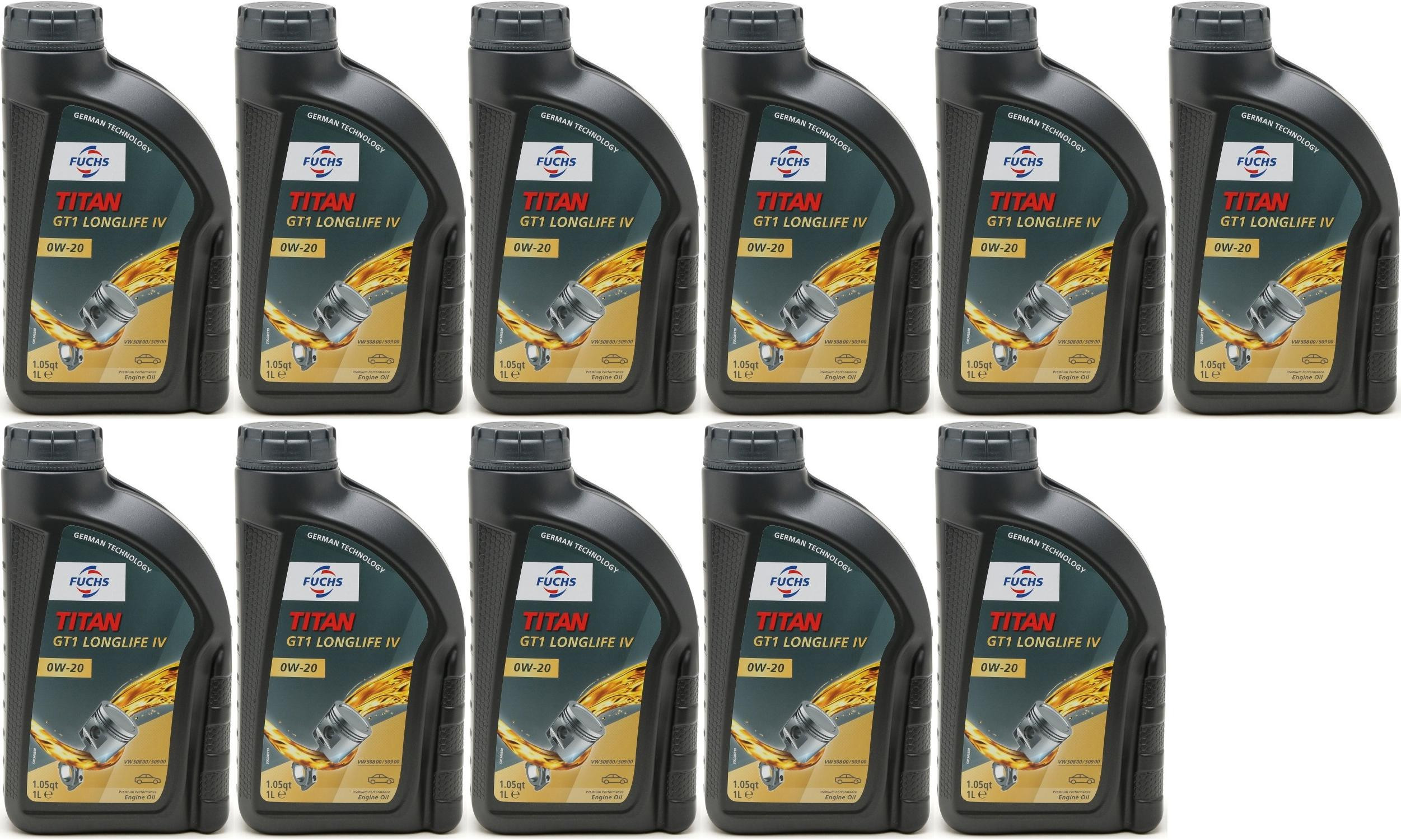 FUCHS TITAN GT1 LONGLIFE IV SAE 0W-20 Motoröl 11x 1l = 11 Liter