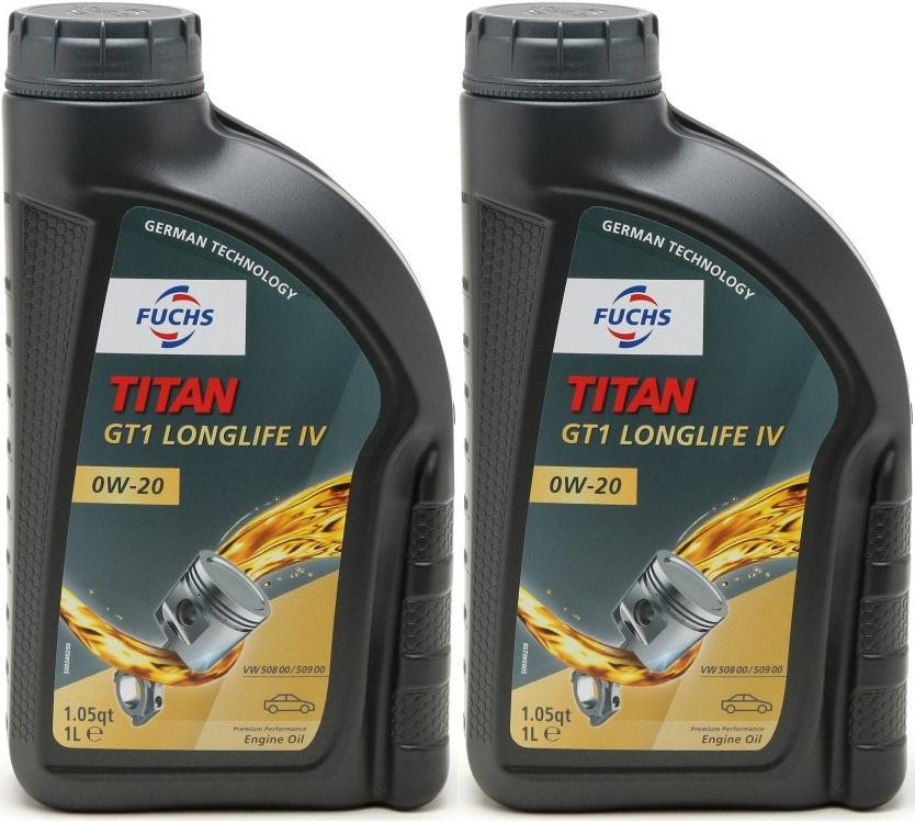 FUCHS TITAN GT1 LONGLIFE IV SAE 0W-20 Motoröl 2x 1l = 2 Liter
