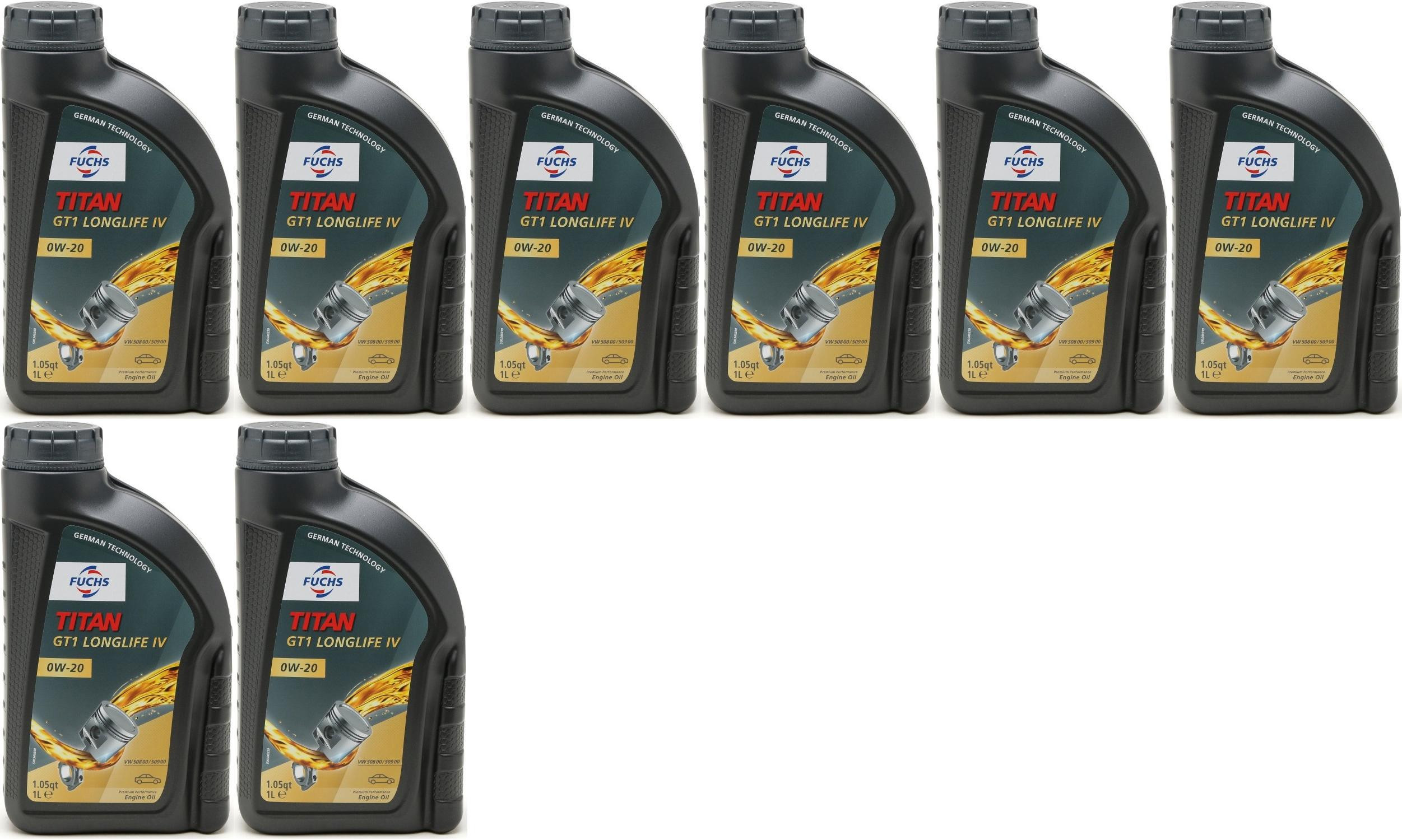 FUCHS TITAN GT1 LONGLIFE IV SAE 0W-20 Motoröl 8x 1l = 8 Liter
