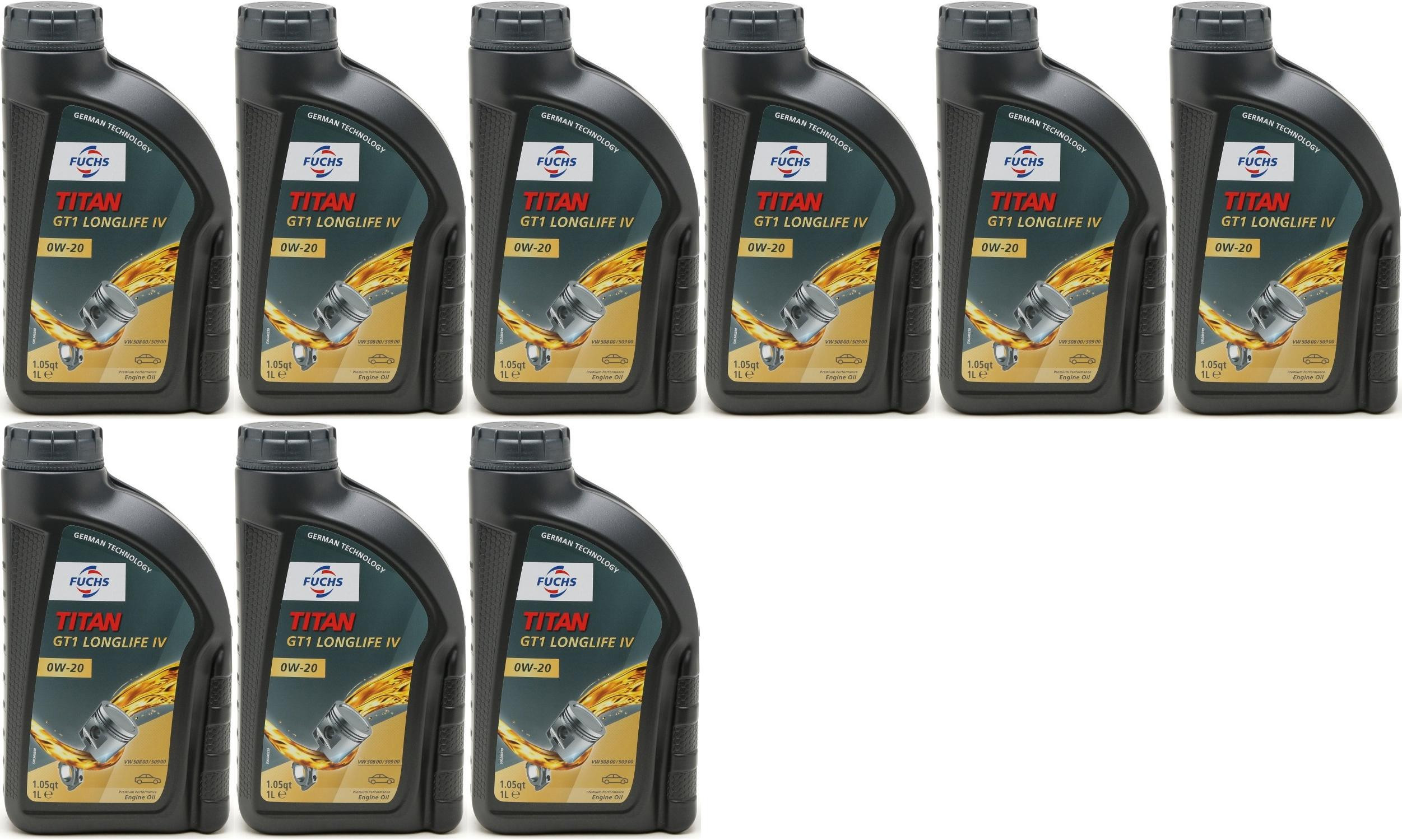FUCHS TITAN GT1 LONGLIFE IV SAE 0W-20 Motoröl 9x 1l = 9 Liter
