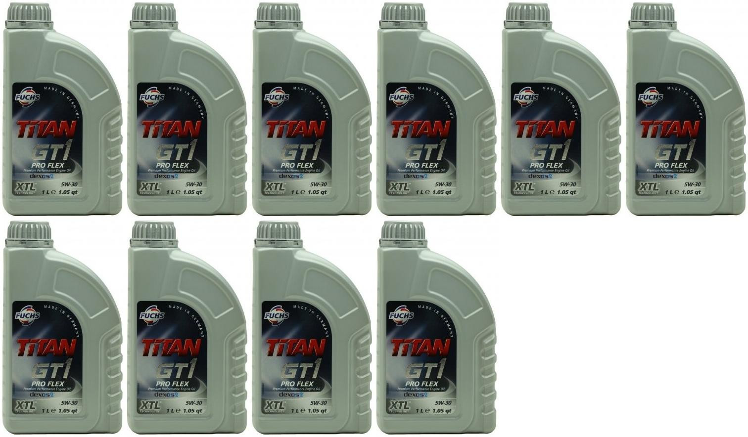 FUCHS TITAN GT1 PRO FLEX 23 SAE 5W-30 Motoröl 10x 1l = 10 Liter