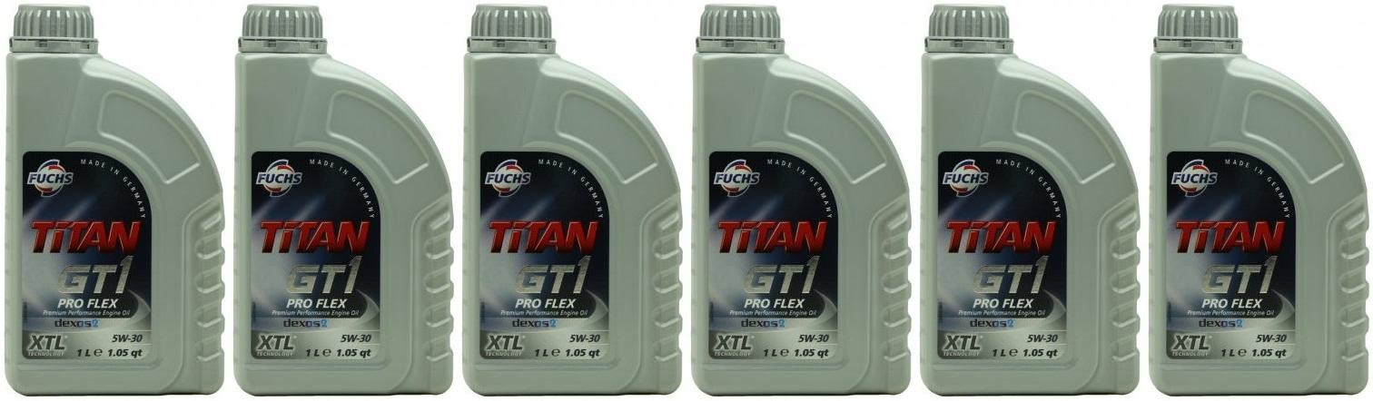 FUCHS TITAN GT1 PRO FLEX 23 SAE 5W-30 Motoröl 6x 1l = 6 Liter