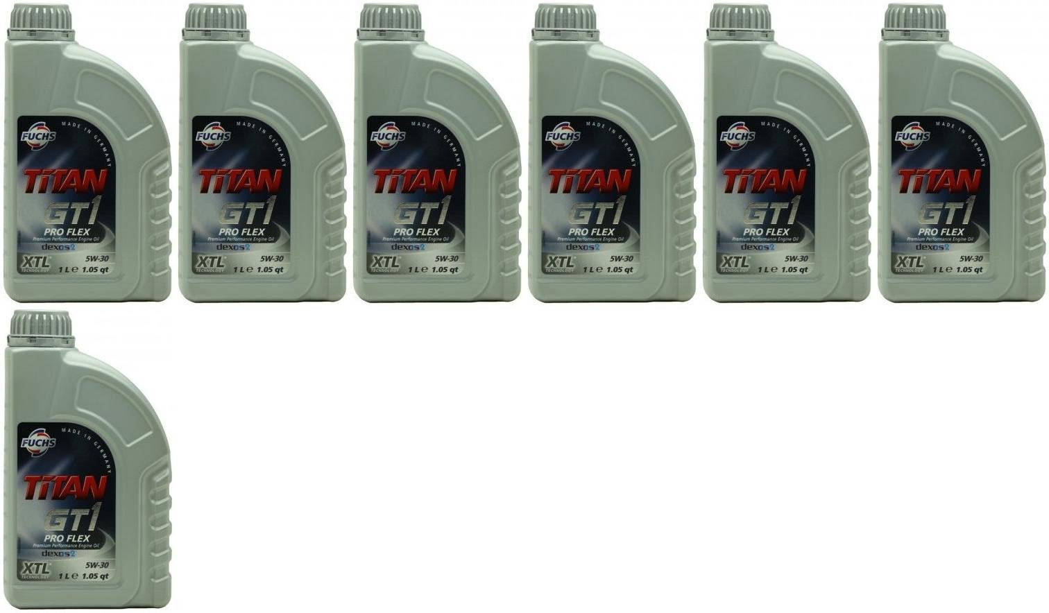 FUCHS TITAN GT1 PRO FLEX 23 SAE 5W-30 Motoröl 7x 1l = 7 Liter
