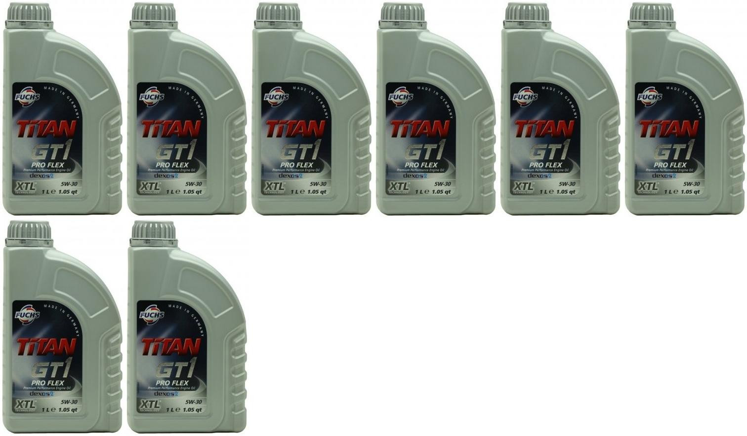 FUCHS TITAN GT1 PRO FLEX 23 SAE 5W-30 Motoröl 8x 1l = 8 Liter