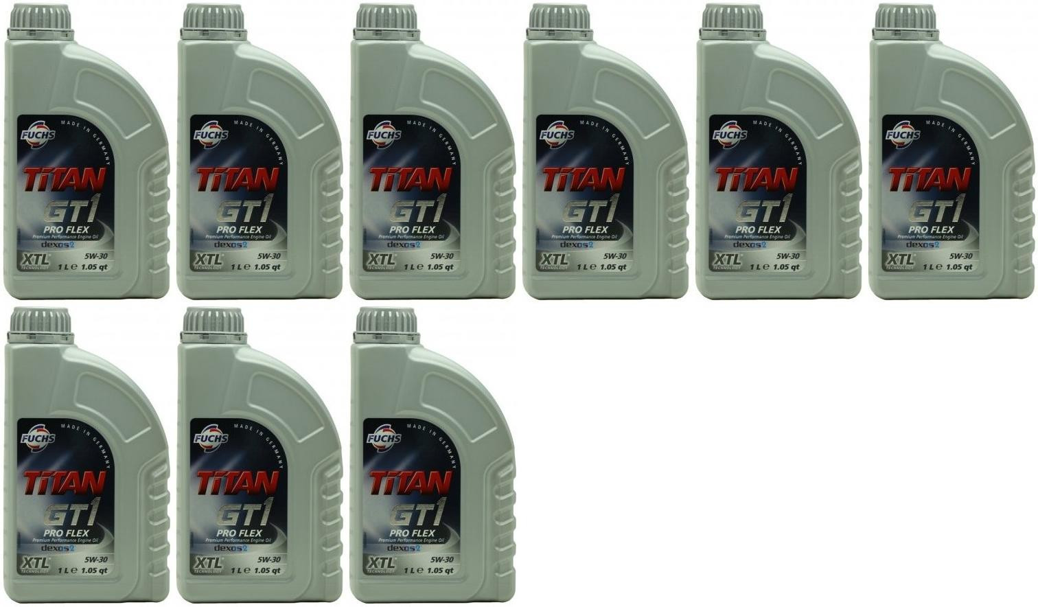 FUCHS TITAN GT1 PRO FLEX 23 SAE 5W-30 Motoröl 9x 1l = 9 Liter