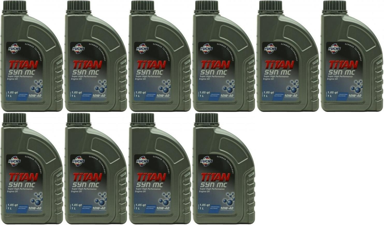 FUCHS TITAN SYN MC SAE 10W-40 Diesel & Benziner Motoröliter 10x 1l = 10 Liter