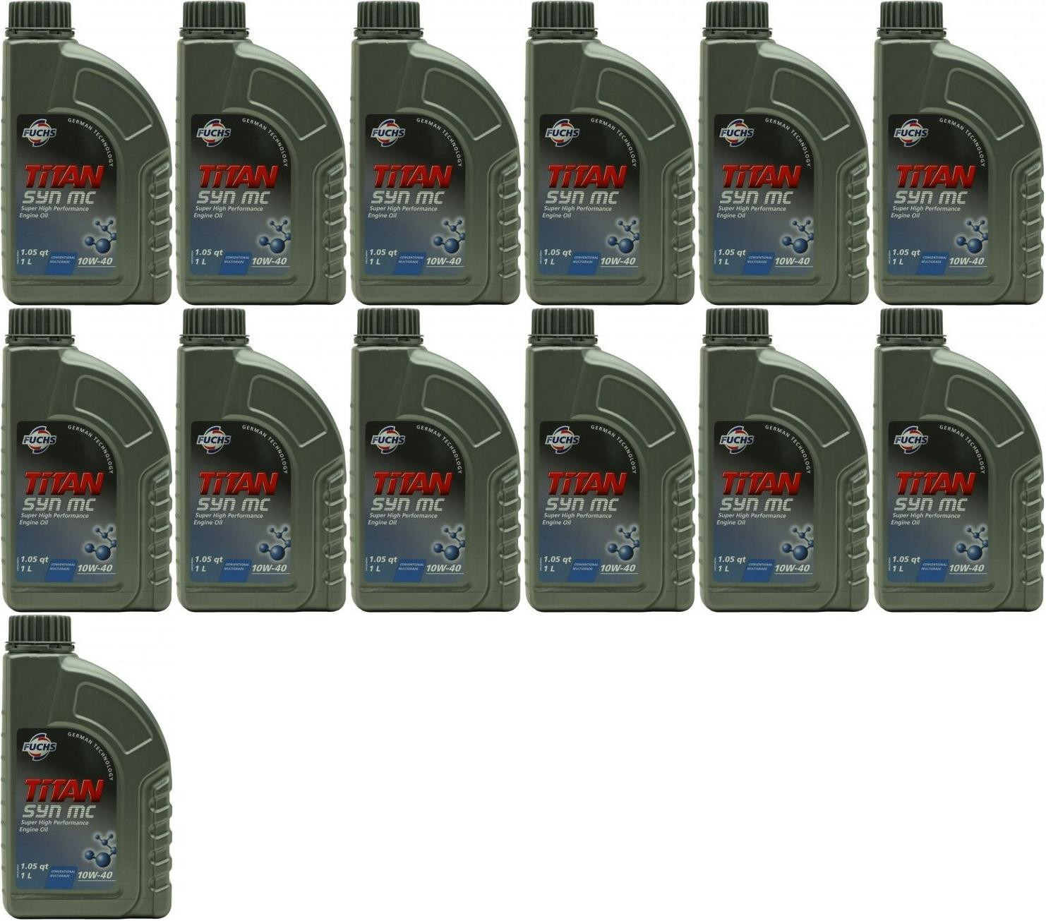 FUCHS TITAN SYN MC SAE 10W-40 Diesel & Benziner Motoröliter 13x 1l = 13 Liter