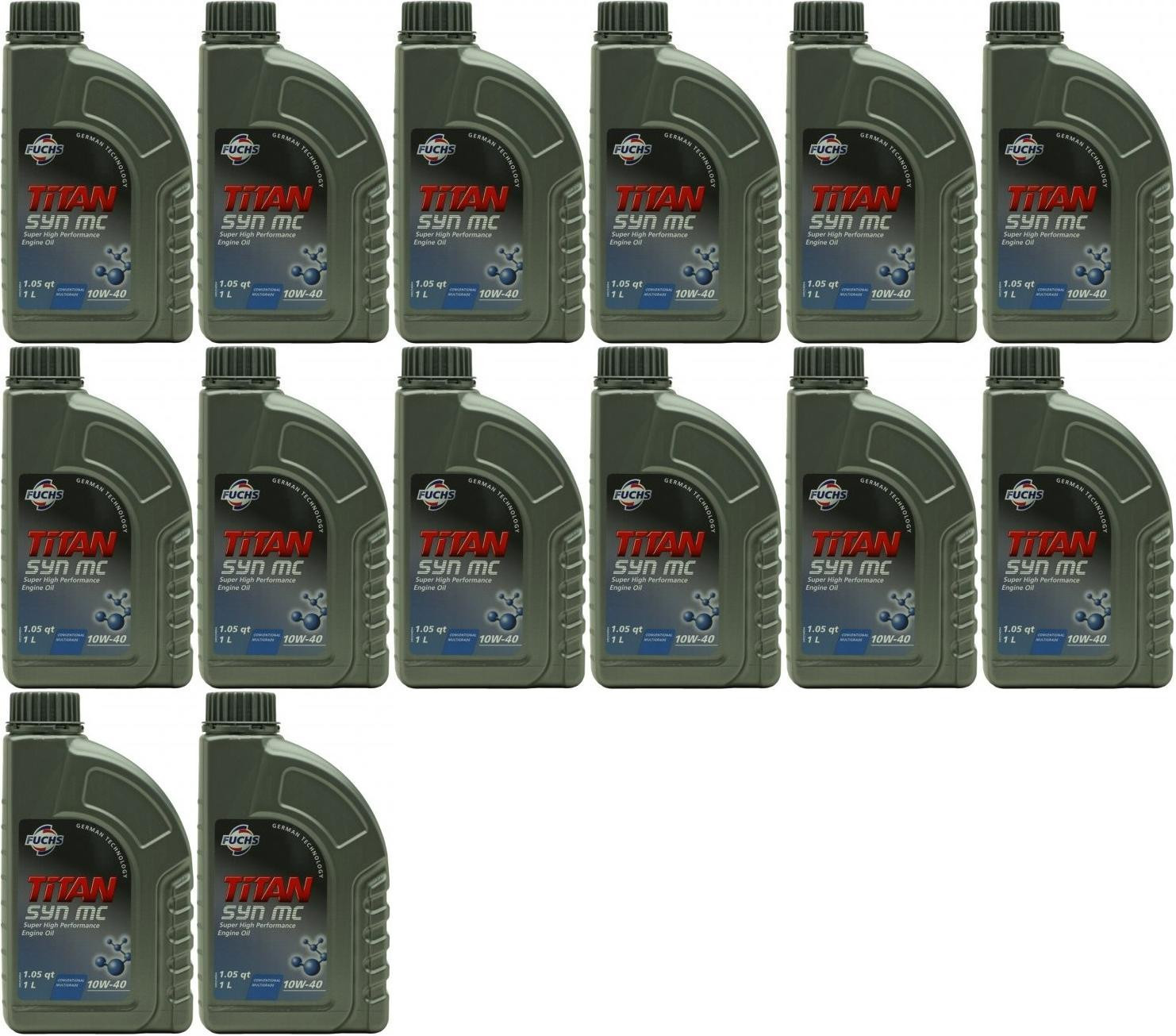FUCHS TITAN SYN MC SAE 10W-40 Diesel & Benziner Motoröliter 14x 1l = 14 Liter